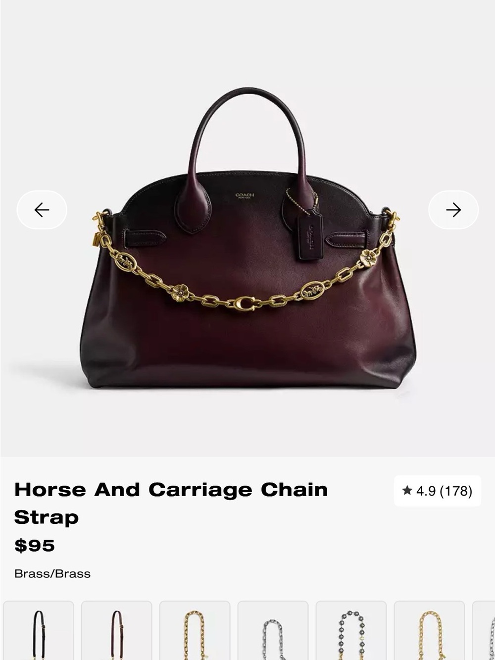 Coach horse and carriage chain strap - Picture 6 of 7